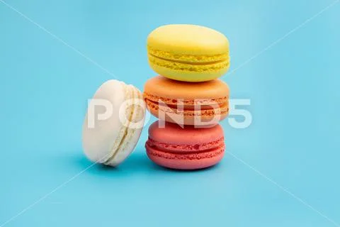Fresh Macaroon isolated on a white background. Stock Photos
