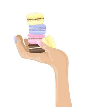 Fresh macaroons Stock Illustration