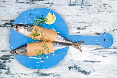 Fresh mackerel background. Foto stock