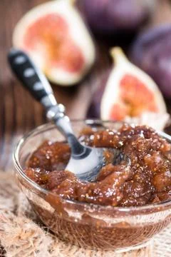 Fresh made fig jam Stock Photos