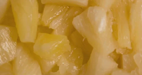 Fresh made Sliced Pineapple Stock Footage 96251739