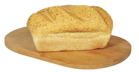 Fresh maize corn bread isolated on white 写真素材