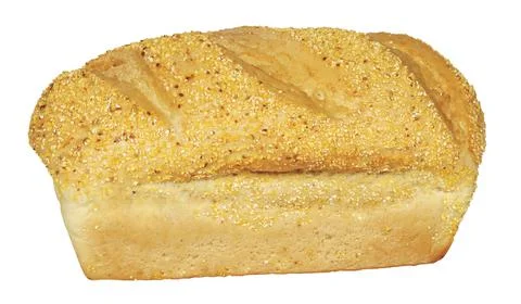 Fresh maize corn bread isolated on white Stock Photos