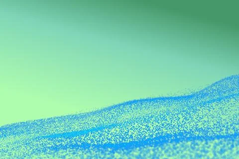 Fresh Malachite Gradient with Blue Light Particles Stock Illustration