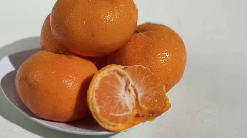 Fresh Mandarin Oranges Video stock 326708275