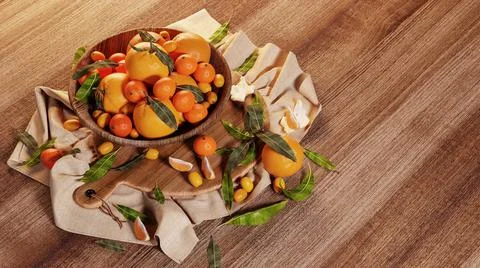 Fresh mandarin oranges fruit or tangerines with leaves in display basket on a Stock Photos