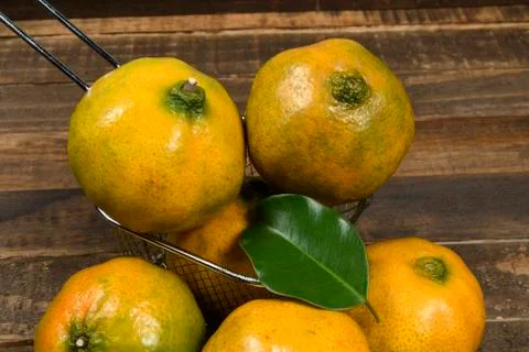 Fresh mandarin oranges Foto stock