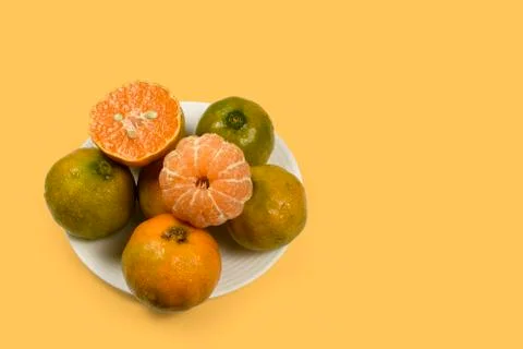 Fresh mandarin oranges Stock Photos