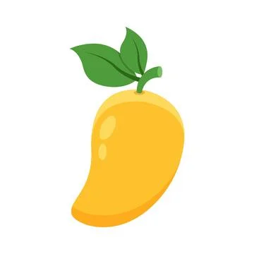 Fresh mango fruit icon in flat style. Tropical plant vector illustration on.. 스톡 일러스트