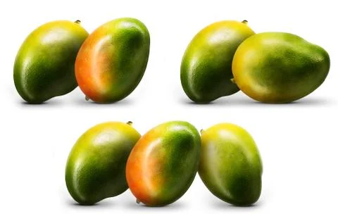 Fresh mango fruit isolated on white Stock Photos