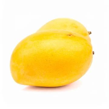 Fresh Mango Fruit Isolated on White Background Representing Tropical Organi.. Stock Photos