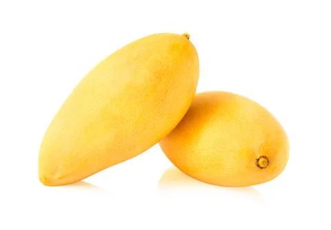 Fresh mango fruit on white background Stock Photos