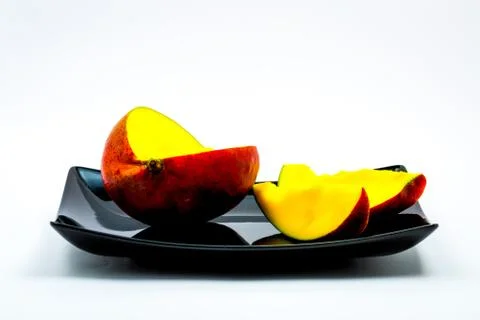 Fresh Mango isolated on white background Stock Photos