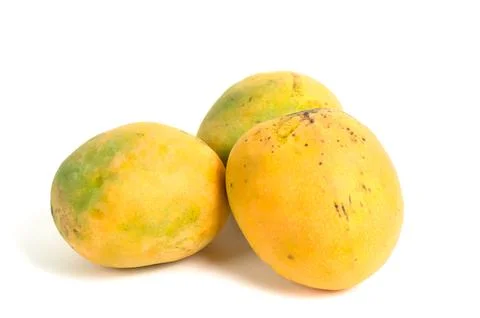 Fresh mango isolated on white background. Stock Photos