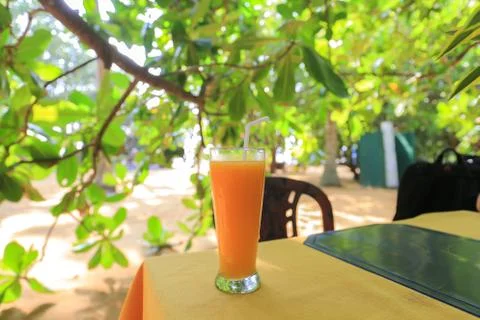 Fresh mango juice Foto stock