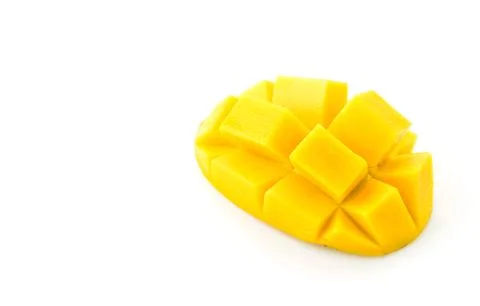 Fresh mango on white background Foto stock