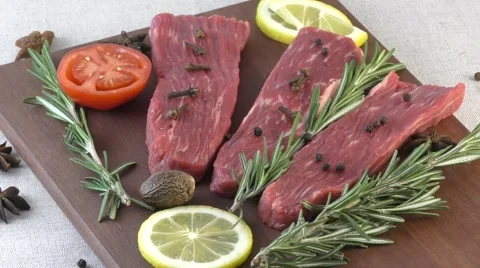 Fresh marble beef. Stock Footage 60408046