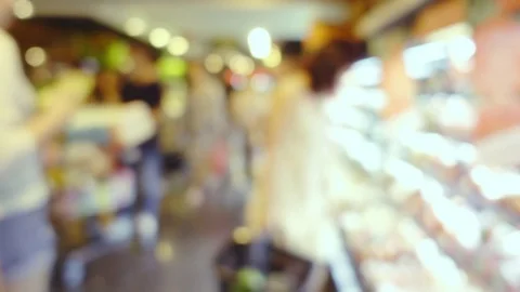 Fresh mart defocused shot Stock Footage 79039676