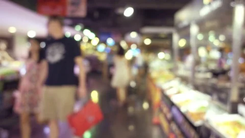Fresh mart defocused shot Stock Footage 79046579