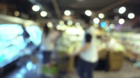 Fresh mart defocused shot Stock Footage 79046709