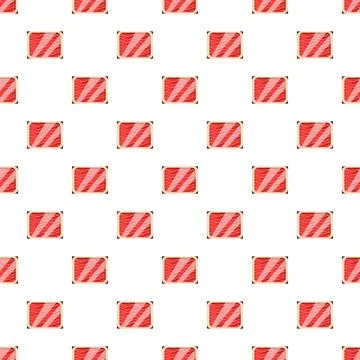 Fresh meat beef steaks pattern on white background Stock Illustration