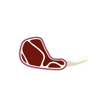 Fresh meat chop with bone vector illustration Stock Illustration