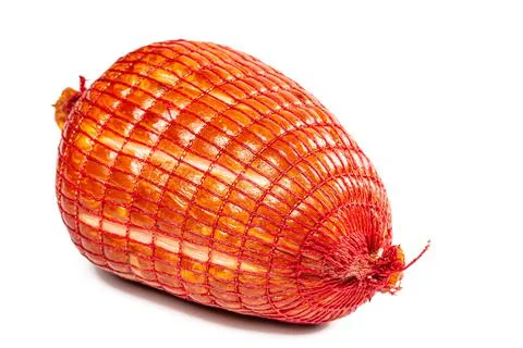 Fresh meat ham on white Stock Photos