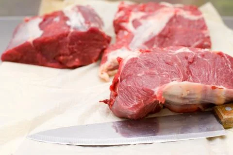 Fresh meat Stock Photos
