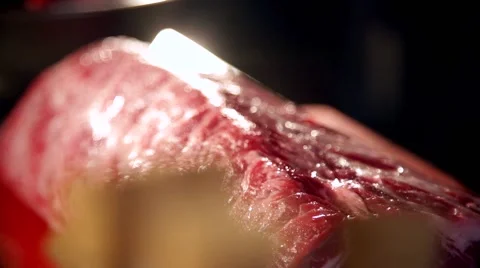 Fresh meat in slow motion Stock Footage 67862875