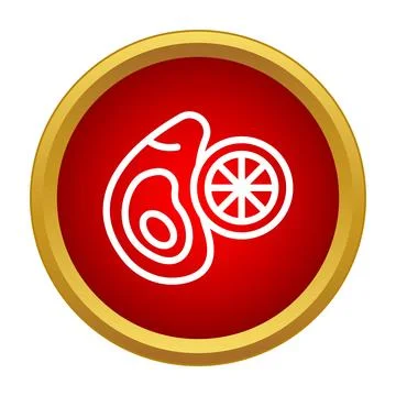 Fresh meat steak lemon slice icon design Stock Illustration