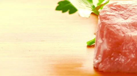 Fresh meat turns in  studio Stockbeeldmateriaal 47180731