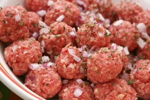 Fresh meatballs Stock Photos