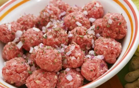 Fresh meatballs Stock Photos