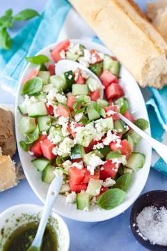 Fresh melon salad Stock Photos