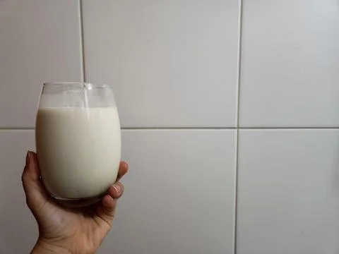 Fresh milk cup Stock Photos