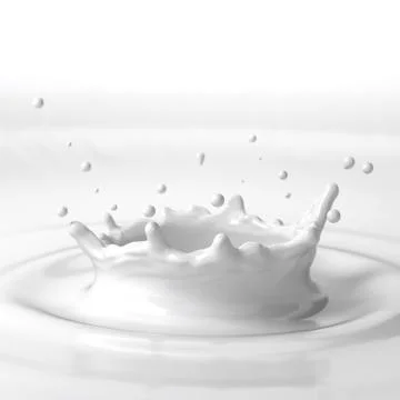 Fresh milk drop Stock Illustration