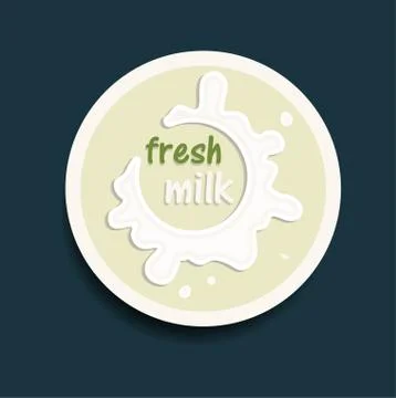 Fresh milk icon vector Stock Illustration