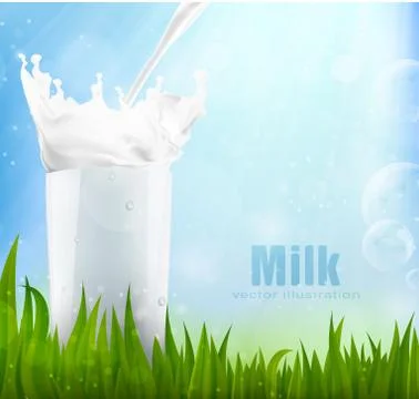 Fresh milk Illustrazione stock