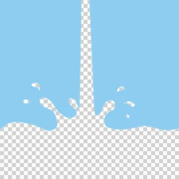 Fresh Milk Splash in Blue Background Stock-Illustration