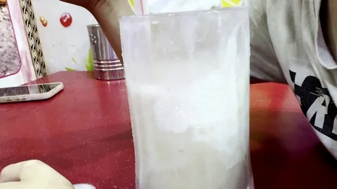 Fresh Milkshake and Fruit Juice Served with Ice Cream 動画素材 344554972