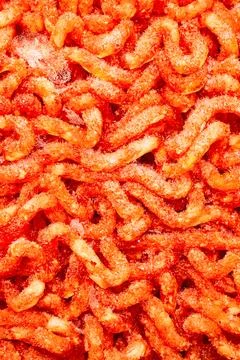 Fresh minced meat in packaging, close-up shot. Foto stock