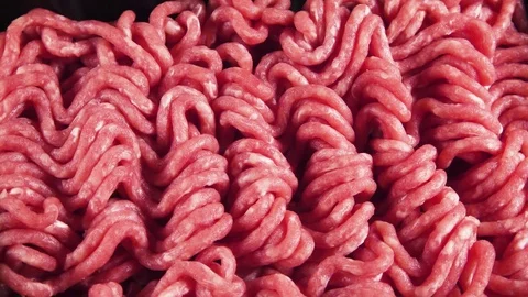 Fresh minced rotating background top view Stock Footage 101651367