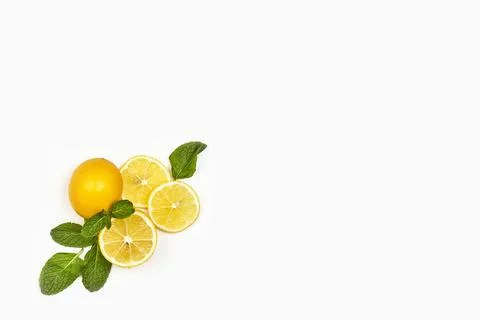 Fresh mint and lemon Stock Photos