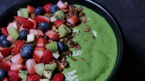 Fresh mixed fruit smoothie,healthy and Stock Video Pond5