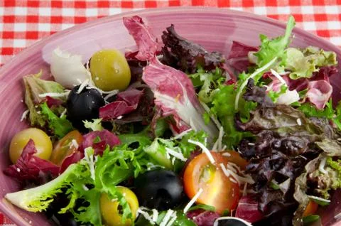 Fresh mixed salad Stock Photos