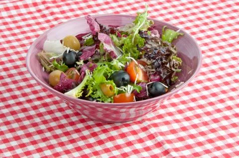 Fresh mixed salad Foto stock