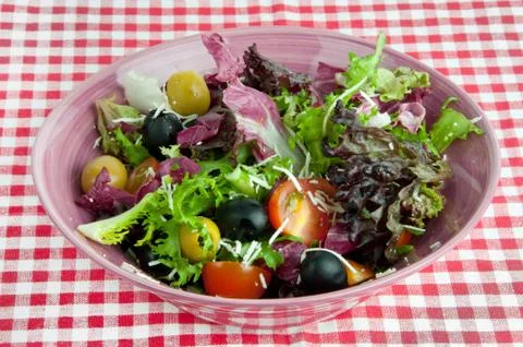 Fresh mixed salad Stock Photos