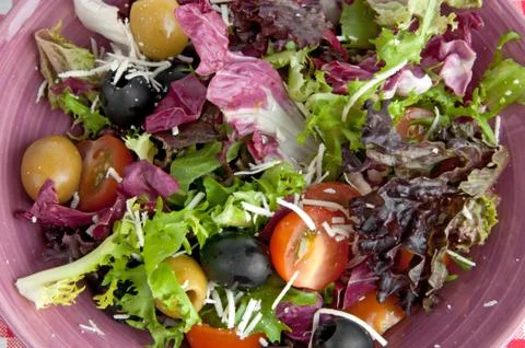 Fresh mixed salad Stock Photos