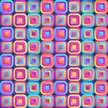Fresh modern decorative gradient vibrant color squares seamless pattern with イラスト素材