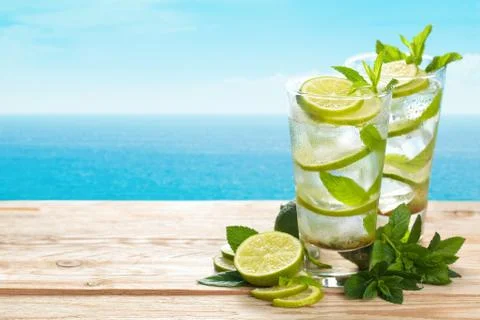 Fresh mojito cocktail. Stock Photos